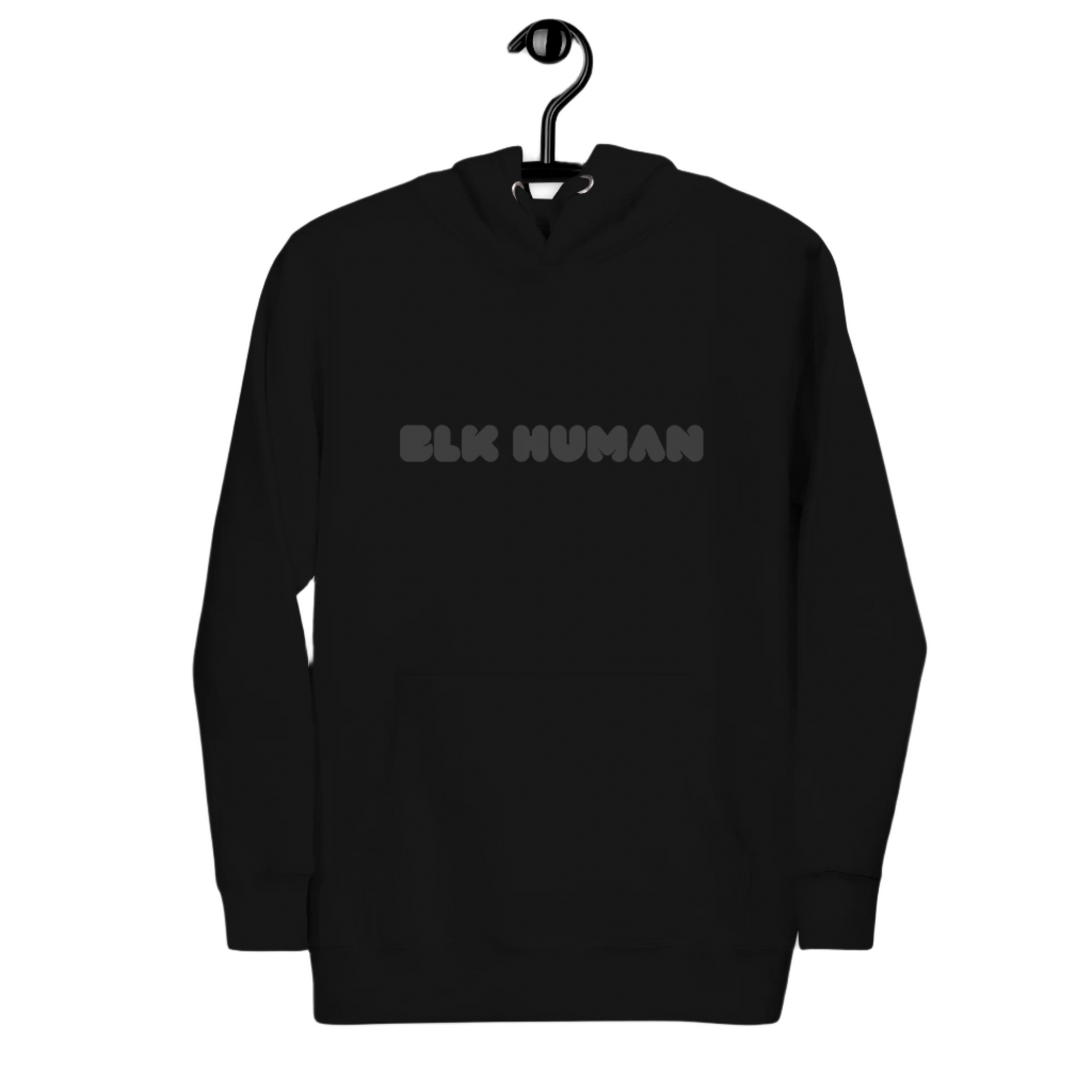 Unisex Blk Human Hoodie